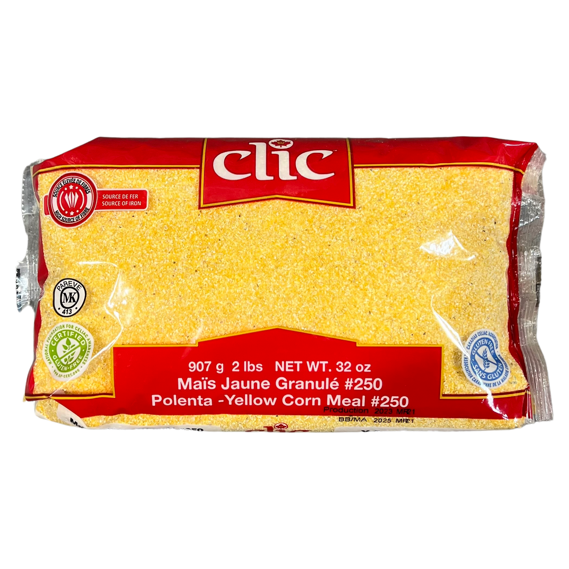 Clic Yellow Corn Meal #250 2 Lbs Sirprize